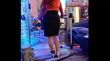 Play Hotwife steffi orange satin pussy dance (another dirty bit)