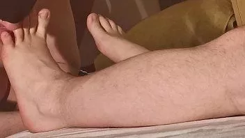 Play Our pierced nipples slave licking clean papa's feet happily hd