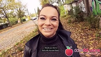 play German milf dirty priscilla fucked hard by date outdoors in berlin (english) dates66.com (full scene)