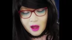 Play Stockings Clad Asian Trans Shemale Tempts With Joi Dick Worship And Cum Choice