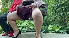 Reproduzir Masturbação ao ar livre com um MILF BBW em calcinha suja